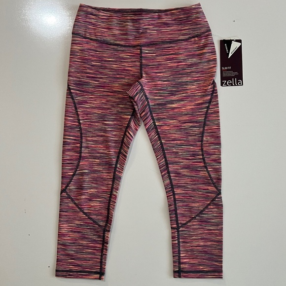 Zella Slim Fit Multi Color Capri Reversible Pants size Small - Picture 3 of 6